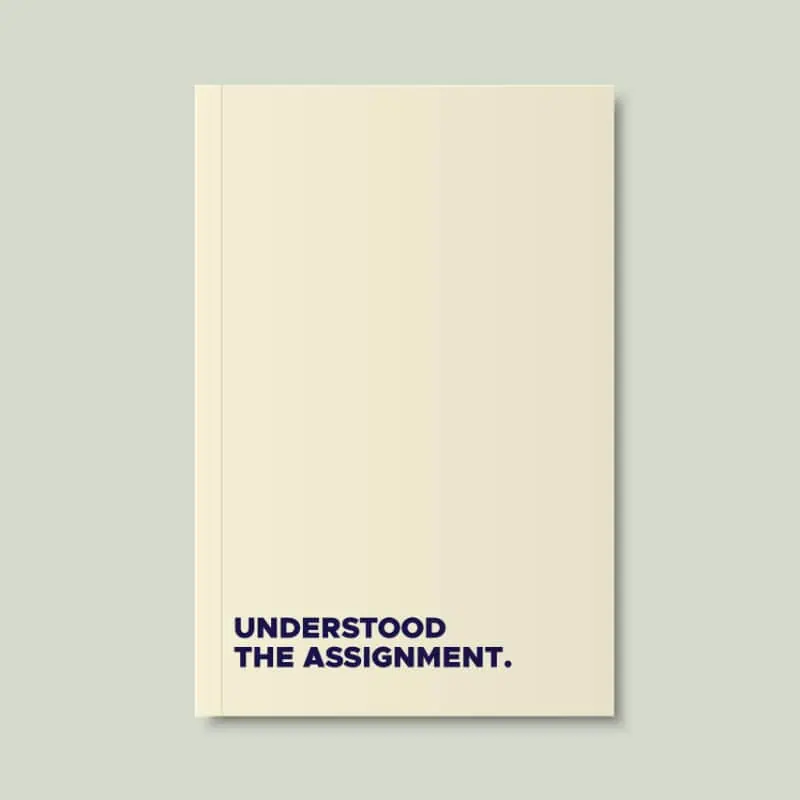 MBH Press - Notebook - Understood the assignment